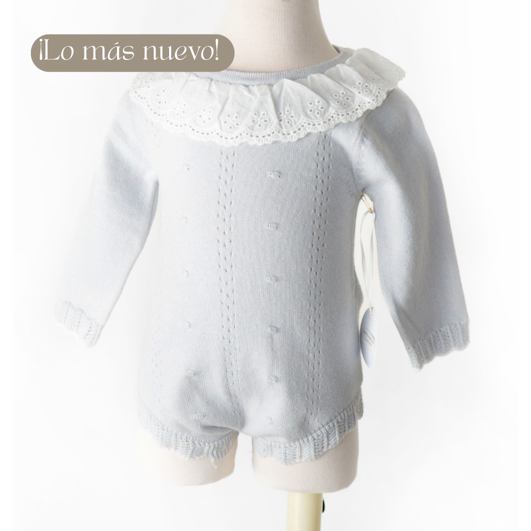 Lace Romper Azul