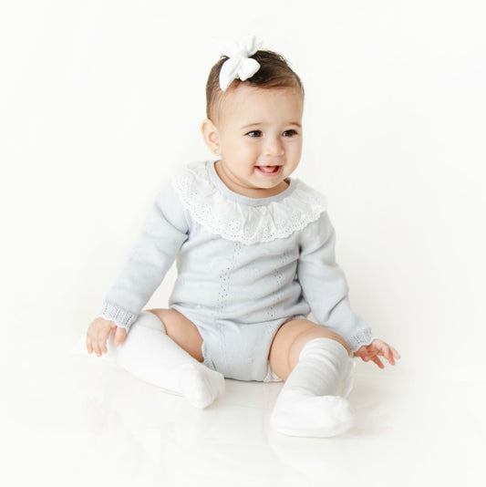 Lace Romper Azul